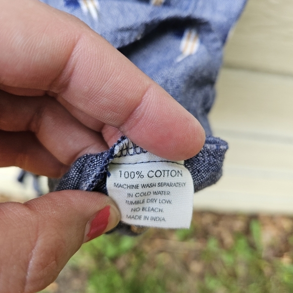 Passion Lilie blue button front cotton dress with pockets XL - Picture 5 of 5